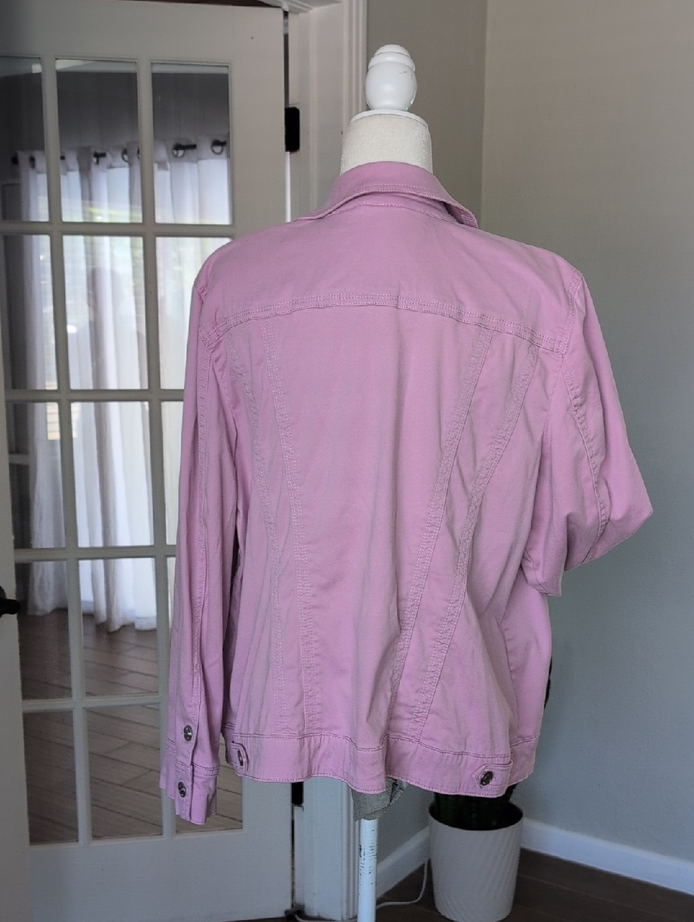 Chicos Lilac Women's Soft Jean Jacket Size 3 - Picture 5 of 10